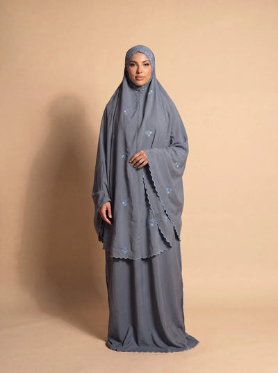 Robe de Prière coton Brodé Artisanale - Modèle Oya